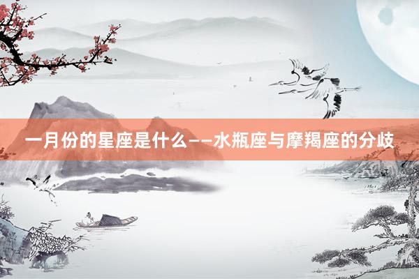 一月份的星座是什么——水瓶座与摩羯座的分歧
